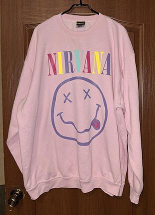 Світшот батал рожевий нірвана nirvana 2