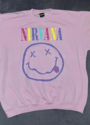 Світшот батал рожевий нірвана nirvana 8
