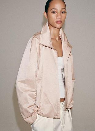 Куртка жіноча рожева з льоном zara new