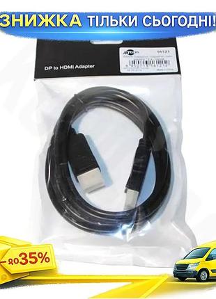 Ku кабель displayport atcom universal fit 1,8 м чорний для підключення монітора до пк v1.4 60 гц відео uni2l_k