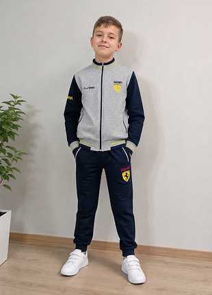 Детский спортивный костюм ferrari (кофта + штаны) р. 134-140