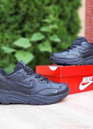Кроссовки nike m2k tekno кожаные черные 2