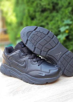 Кроссовки nike m2k tekno кожаные черные 3