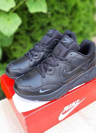 Кроссовки nike m2k tekno кожаные черные 4