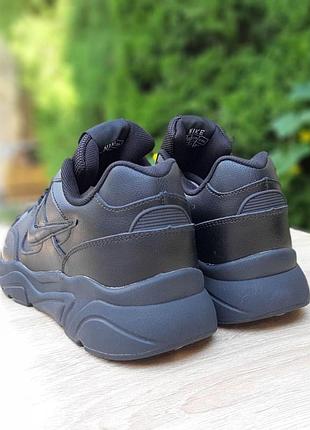 Кроссовки nike m2k tekno кожаные черные 5