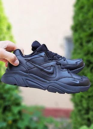 Кроссовки nike m2k tekno кожаные черные 6