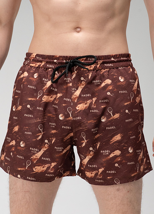 Шорты для плавания slavni swimming pool print padel brown
