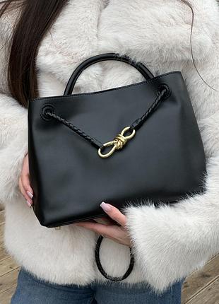 Сумка andiamo medium leather tote bag in black