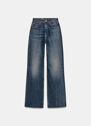 Джинси zara wide leg m/l, l 40 розмір, сині джинси zara , 4365/229/401