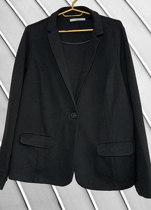Женский черный классический пиджак george eu46 3xl 46 48 52 54 джордж базовый прямой жакет деловой пиджак marks george eu46 54