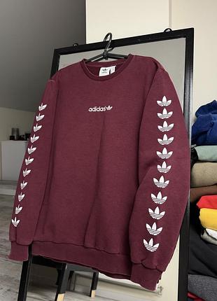 Утеплений світшот adidas бордовий, розмір m