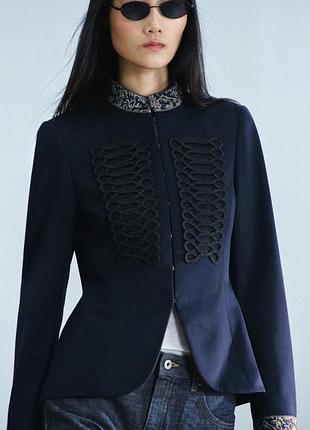 Куртка жіноча синя з вовною zara new