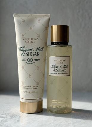 Набір спрей / міст та лосьйон victoria's secret whipped milk & sugar