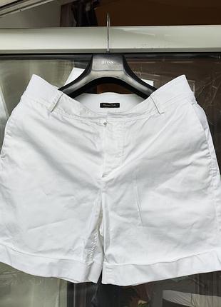 Стильные белые шорты бермуды massimo dutti (оригинал)