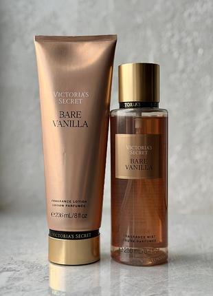 Набір спрей / міст та лосьйон victoria's secret bare vanilla