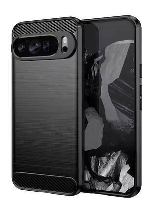 Чохол силіконовий carbon для google pixel 10 pro xl (чорний)