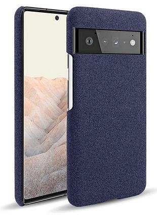Тканинний чохол для google pixel 6 pro (темно-синій)
