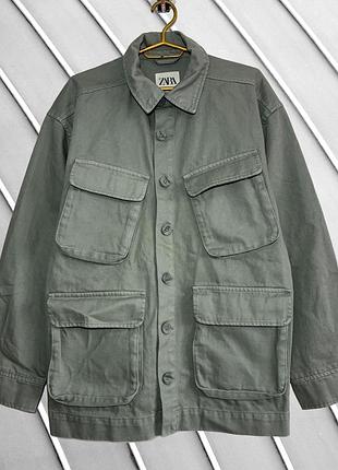Мужская оверсайз джинсовая куртка zara s m 46 48 зара серая джинсовка с карманами свободная куртка опущенные плечи zara s m 48