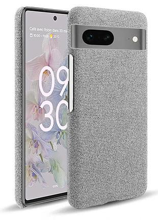 Тканинний чохол для google pixel 7a (світло-сірий)