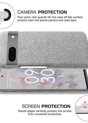 Тканевый чехол для google pixel 7a (светло-серый) 2