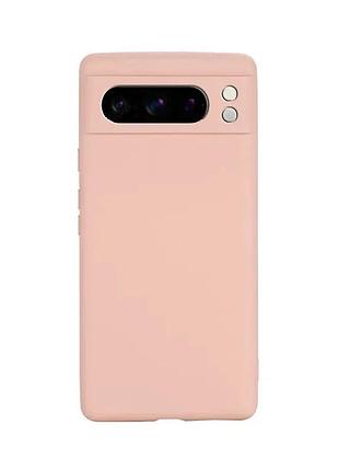 Силиконовый чехол для google pixel 8 pro (с микрофиброй внутри) розовый