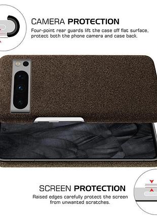 Тканевый чехол для google pixel 8 pro (коричневый) 5