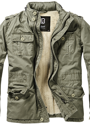 Чоловіча куртка зимова brandit britania winter jacket оливкова куртка з хутром і капюшоном оригінальна брендіт