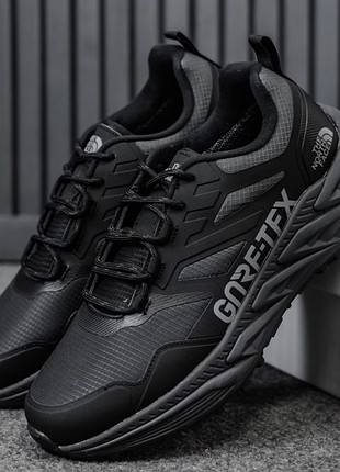 Мужские термо кроссовки the north face gore-tex termo черные зе норт фейс водонепроницаемые осень зима на флисе