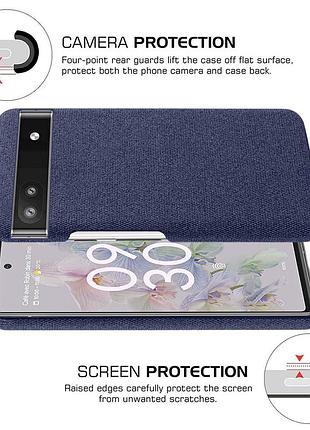 Тканевый чехол для google pixel 6a (темно-синий) 4