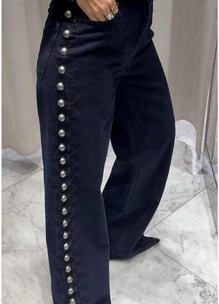 Джинси з заклепками h&m edition