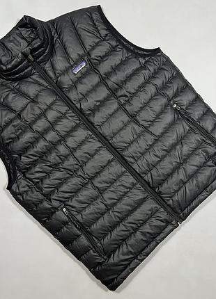 Пуховий жилет patagonia down sweater vest / чоловіча пухова жилетка патагонія (розмір l) чорний чорна