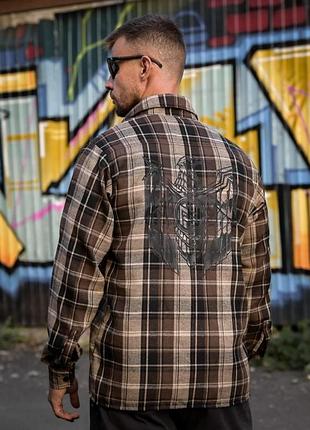 Рубашка в стиле милитари born of war eagle brown рн4837