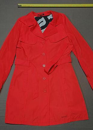 Плечі 36 см dkny size 14s  червоний   тренч під пояс 
lining: 100% polyester
 body lining: 100% cotton