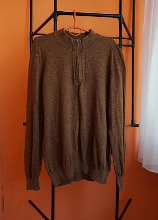 State of art xl | коричневий светр 1/4 zip
state of art half-zip sweater brown xl