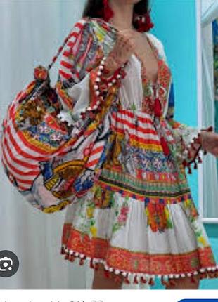 Шикарна літня сукня туніка з колекції leoni al  sole. antica sartoria