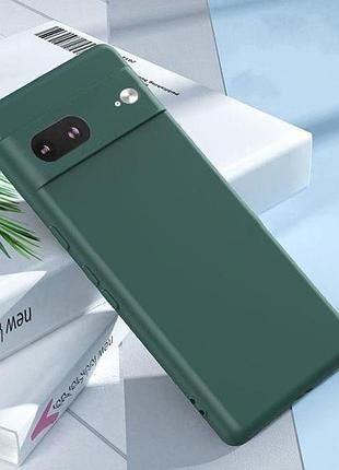 Силіконовий чохол для google pixel 8 pro (з мікрофіброю всередині) зелений