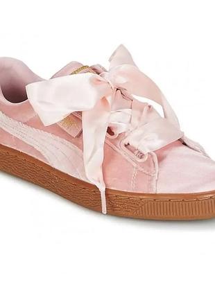 Кроссовки кеды замшевые бархатные puma basket