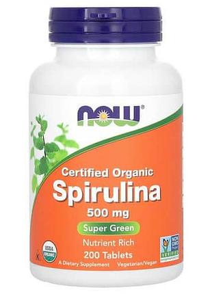 Now spirulina 500 mg 200 таблеток