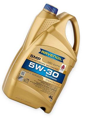 Масло моторное ravenol 5w-30 "smp "synthetic" sn, с3 4л mid saps