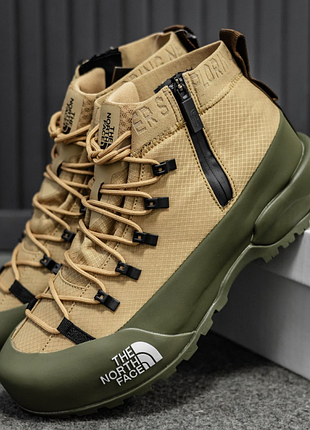 Чоловічі кросівки the north face glenclyffe gore-tex бежеві повсякденні термо зе норт фейс з підкладкою гор текс на осінь зиму