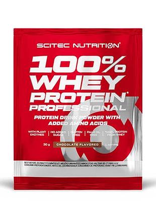 Scitec 100% whey protein professional 30 грам ваніль