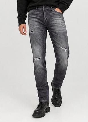 Новые джинсы мужские jack &amp; jones серый деним