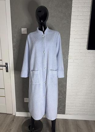 Волохатий халат теплий халат на ґудзиках великого розміру батал marks&spencer, xxxxxl 56-58р