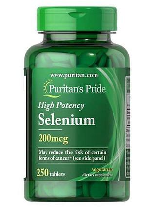 Puritan's pride selenium 200 mcg 250 таблеток