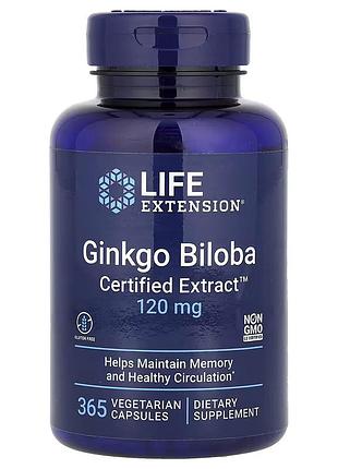 Life extension ginkgo biloba 120 mg 365 капсул
