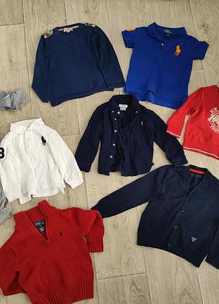 Лот брендовых детских вещей burberry, converse, ralph lauren, tommy hilfiger, guess 1-3 рочки