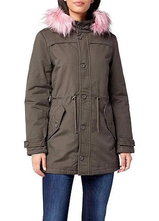 Женская куртка парка brandit ladies franka ripstop parka olive-rose оригинальная парка с капюшоном брендит m
