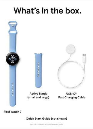 Смарт-годинник google pixel watch 2 matte black case / obsidian active band (lte) 6