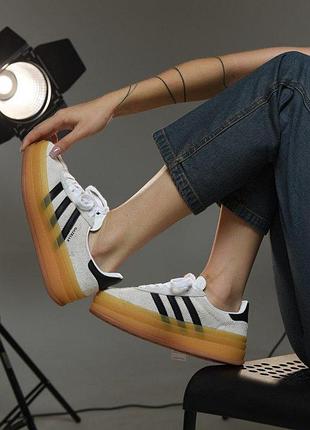Женские кроссовки adidas gazelle white нп4910