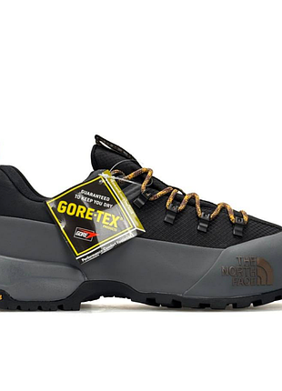 Мужские термо кроссовки the north face glenclyffe low gore-tex черно серые модные осенние зе норт фэйс демисезонные повседневные у